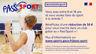 Pass’Sport : Une aide de 50€ par enfant pour s’inscrire dans une association ou un club de sport