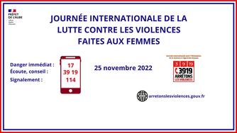 Journée internationale pour l'élimination des violences à l'égard des femmes